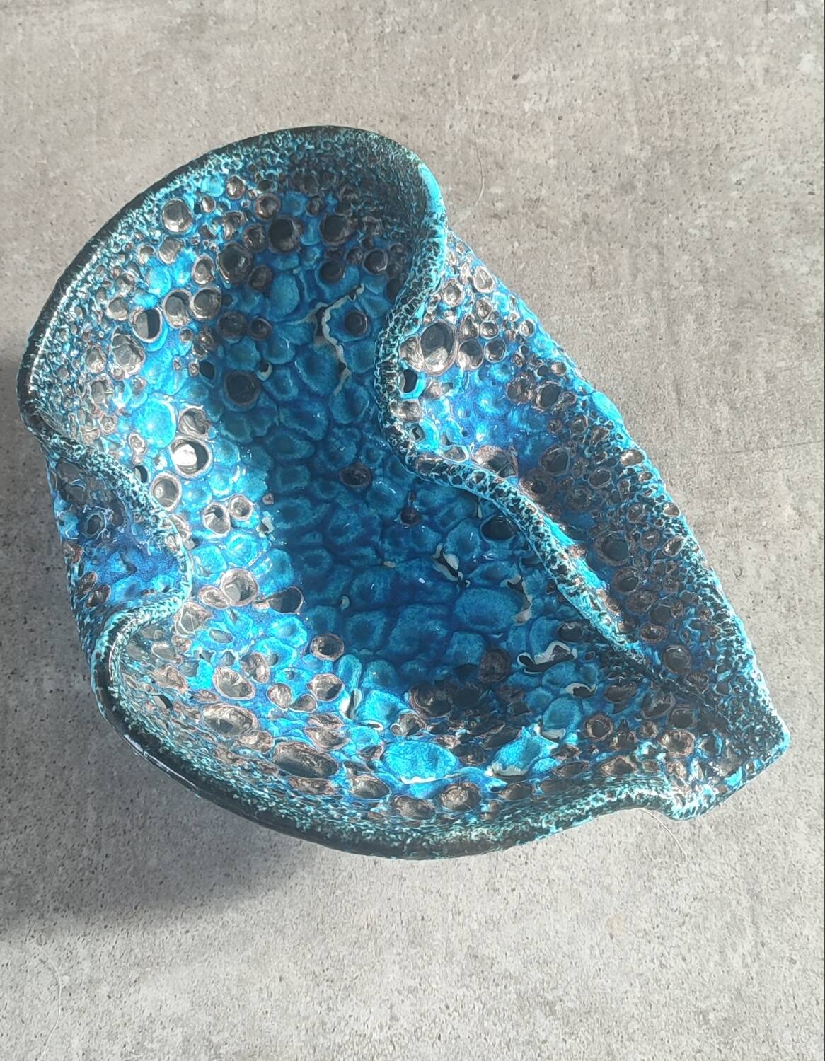Fat Lava ceramic vase The Cyclops, Glaciers Enamels 1960s