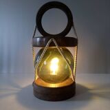 Lampe à poser flotteur de pêche en verre vintage