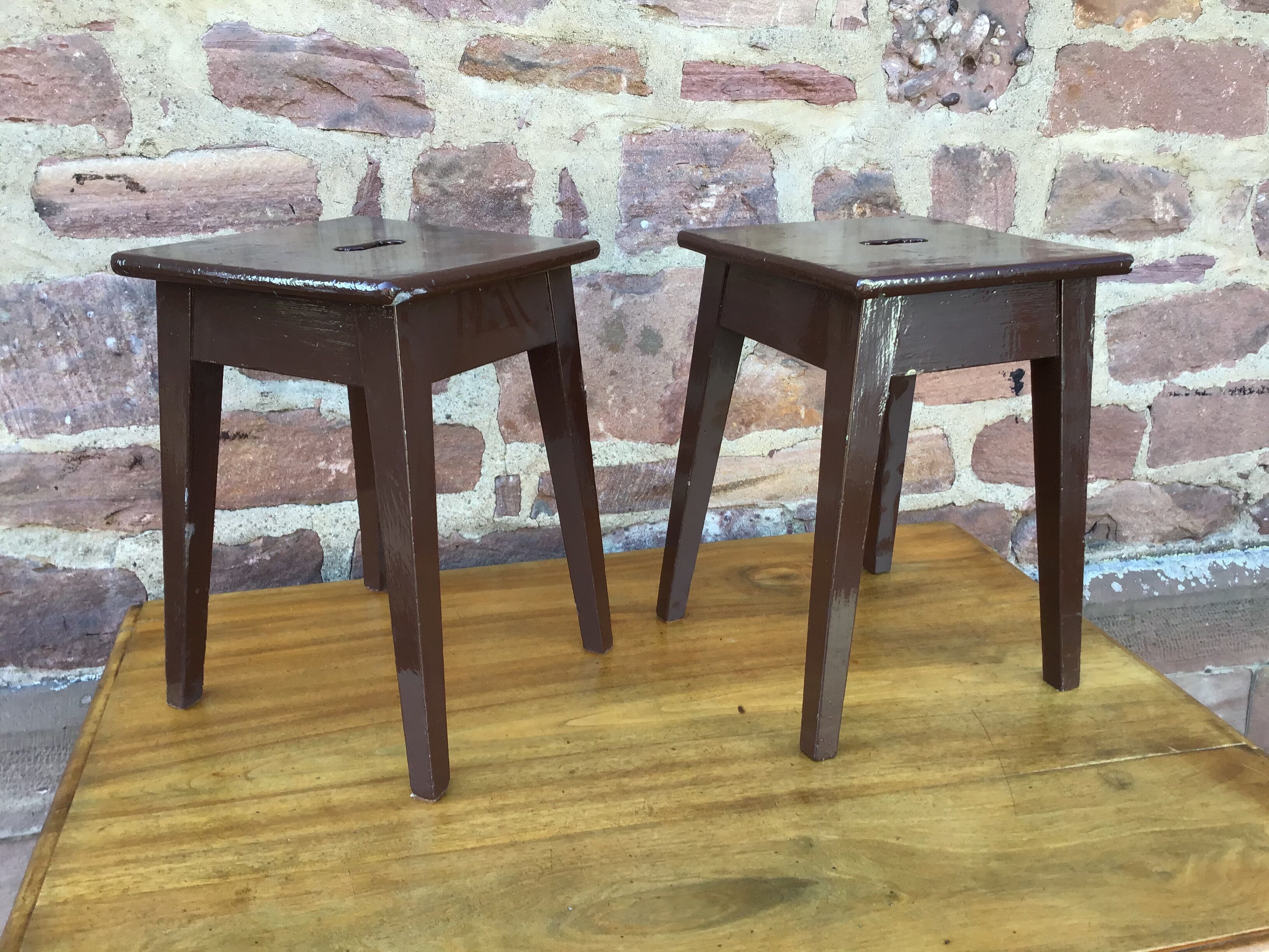 Vintage rustic farm stool