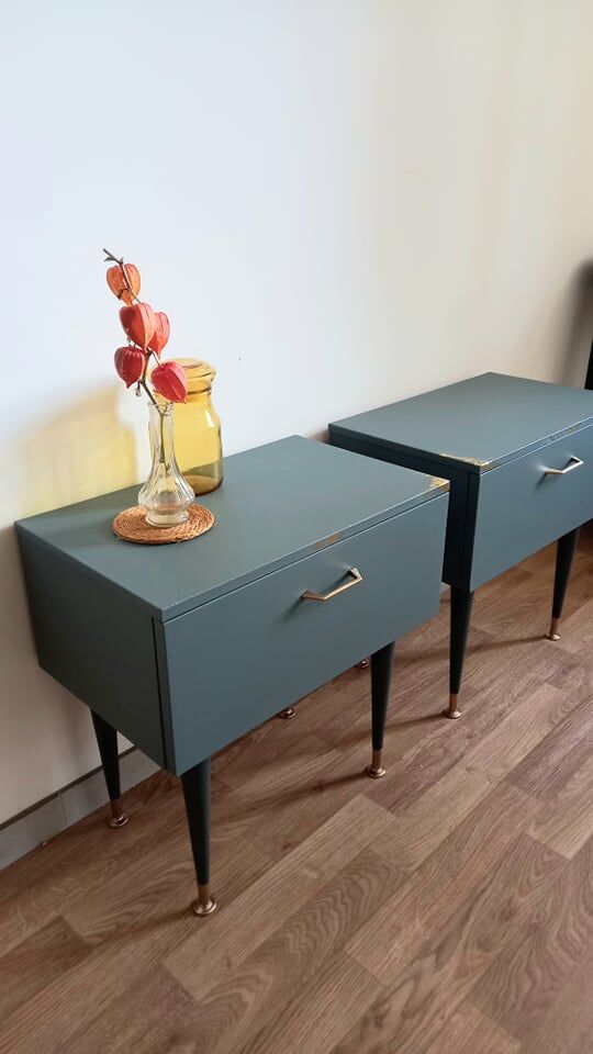 Pair of vintage bedside tables