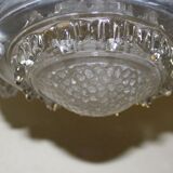 Art Deco pendant lamp by Ezan France, 2 lights 1920