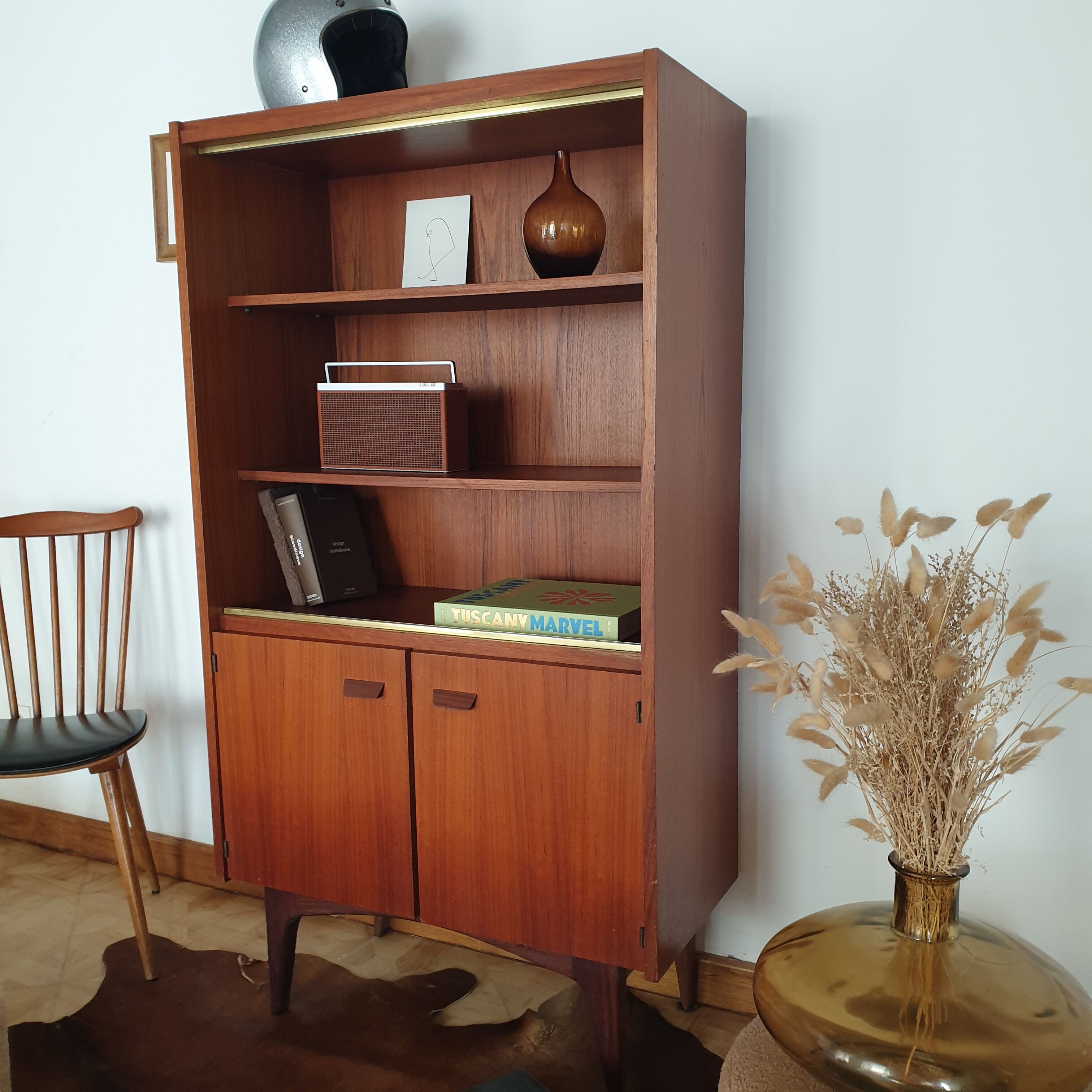 Vintage furniture library 60s teak
