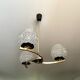 Lustre 3 feux laiton 1950
