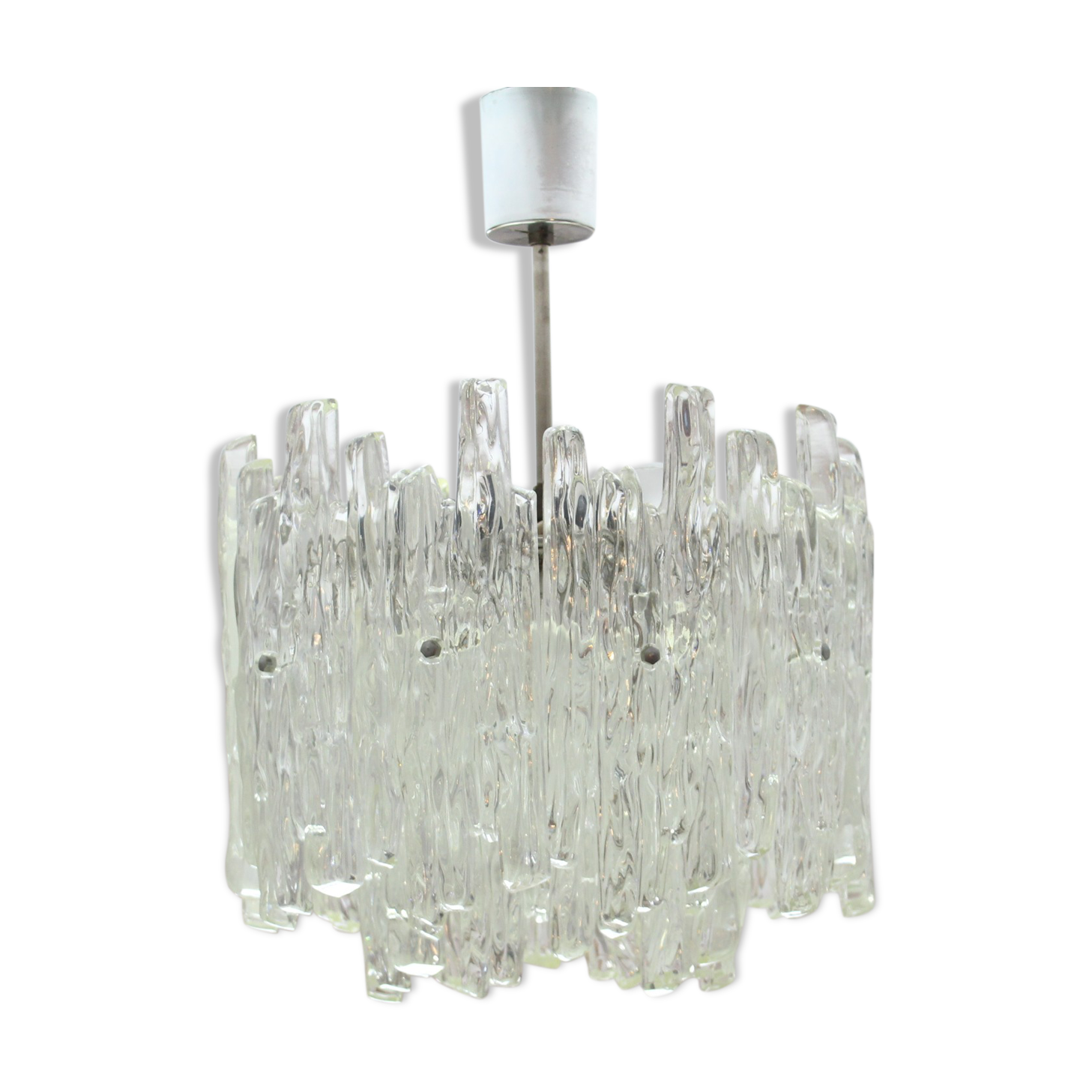 "Ice" chandelier in Lucite from Kalmar, Austria, 60 's, Plexiglas