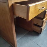 Wooden children's desk around the 60s-70s