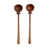 Set de cuillères à salade design vintage danois en teck