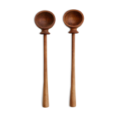 Set of salad spoons design vintage danish teak