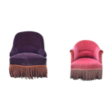 Set of 2 toad armchairs