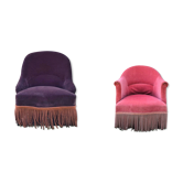 Set of 2 toad armchairs