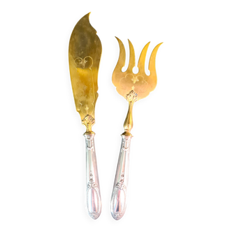 Service à poisson en vermeil et argent fourré - Style Louis XVI