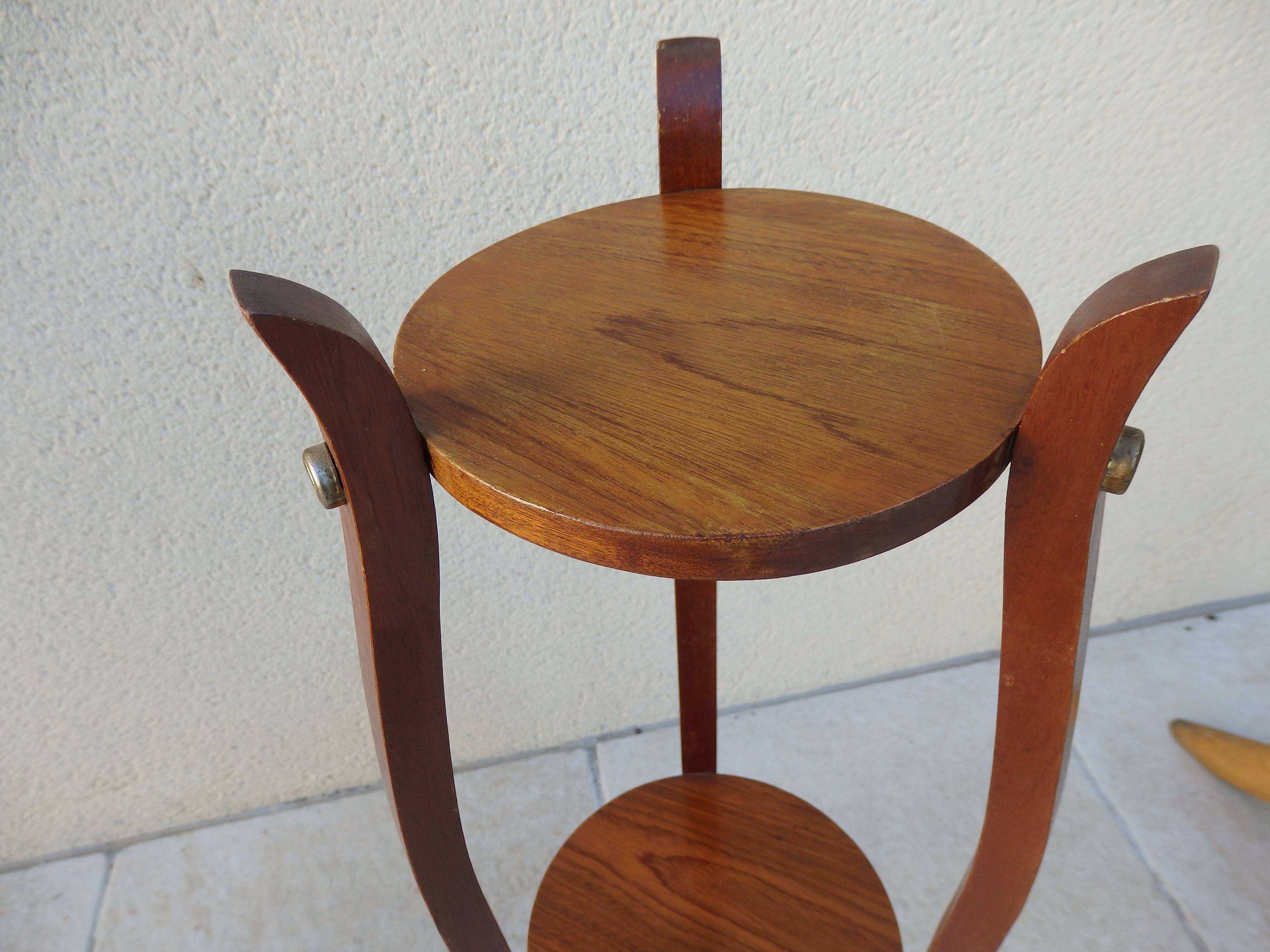 Vintage wooden pedestal table