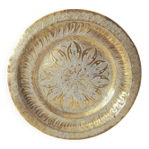 plateau de service marocain en cuivre/laiton gravé
