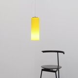 Hanging lamp of Bruno Gatta for Stilnovo in yellow Murano glass, 1950s