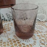 3 bubble glass water glasses