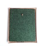 Rectangular enameled copper wall mirror signed Michel