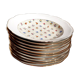 Service of 12 hollow porcelain plates S.F.P. Société Française de Porcelaine