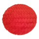 Round carpet in red moumoute style pelfran diameter 130cm vintage
