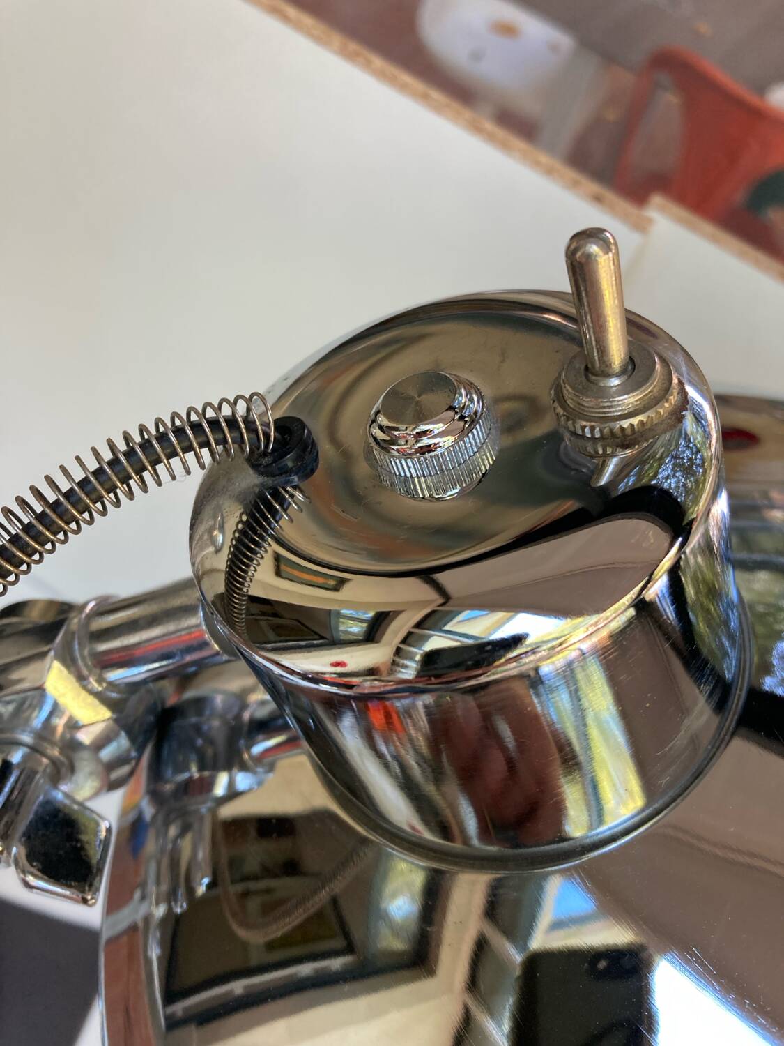 Vintage 90s chrome articulated interior lamp