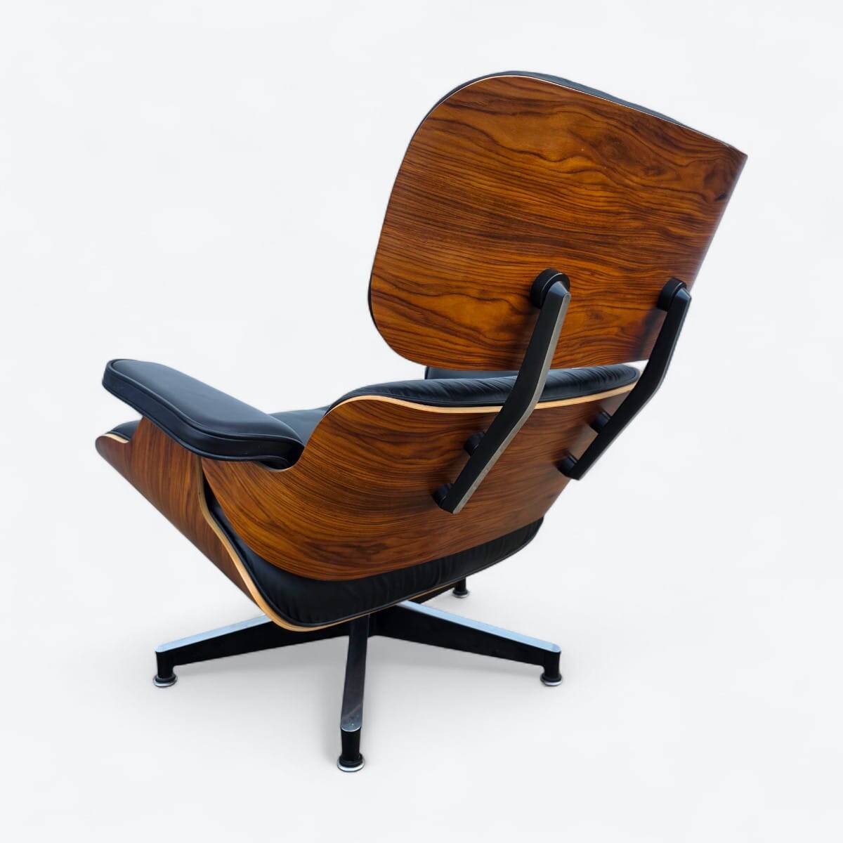 Black & Santos Herman Miller Original Eames Lounge Chair & Ottoman