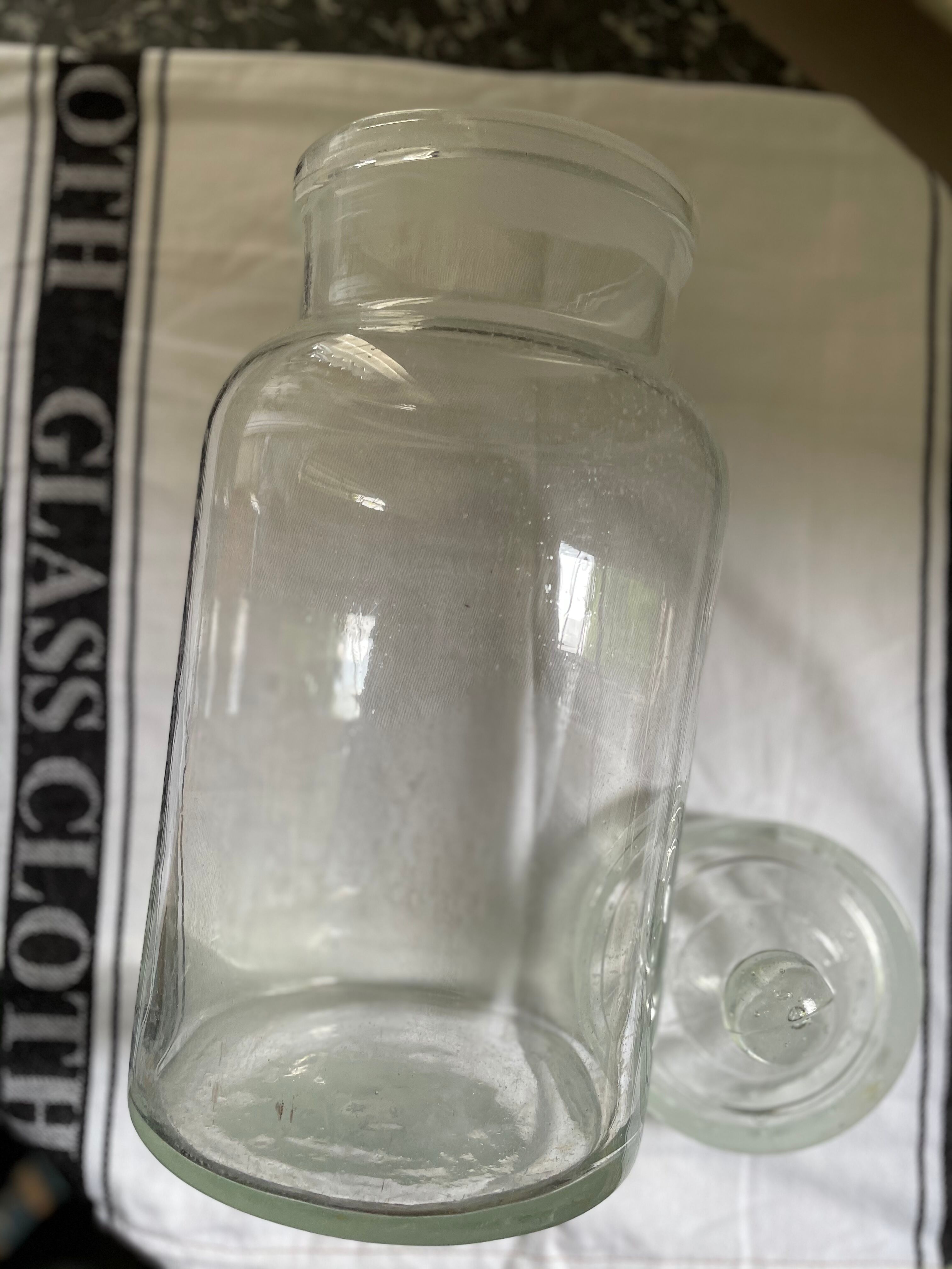 Glass grocery jar