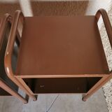 Pair of boarding school bedside tables