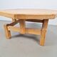 Rustic Brutalist Octagonal Oak Coffee Table by Pierre Chapo, 1960s
