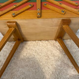 Vintage worker, sewing box feet compass