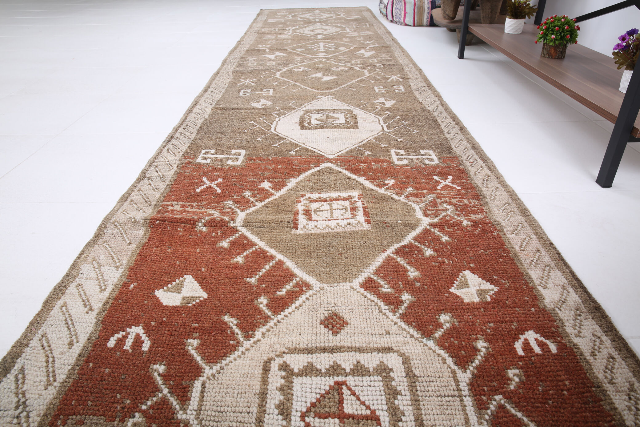 Tapis vintage turkish runner 392x87cm
