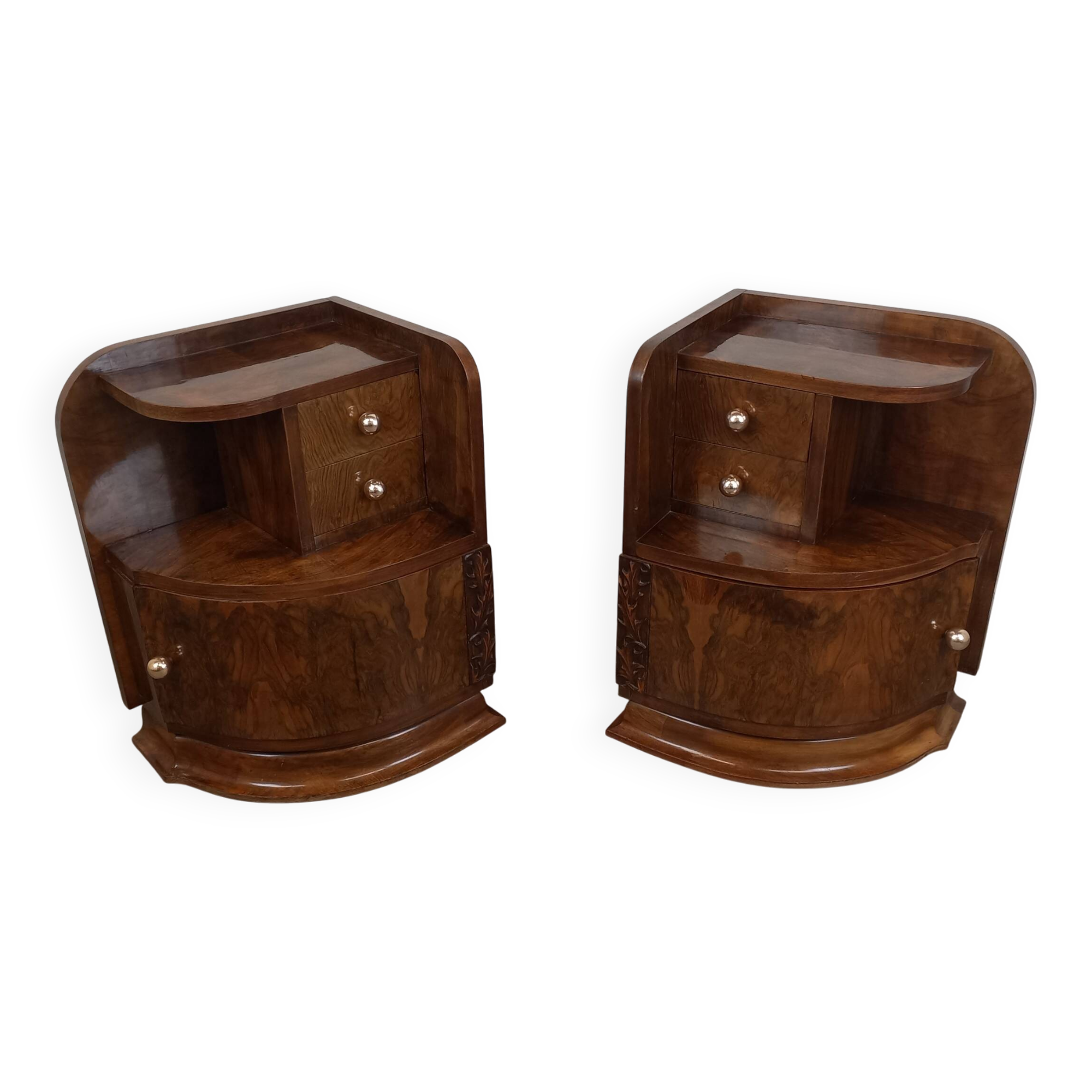 Pair of Art Deco bedside tables