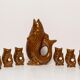 Brown glass and porcelain fish service, mid-20th century, Europe, 1960s