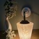 Applique tulipe vintage en verre de Clichy rose