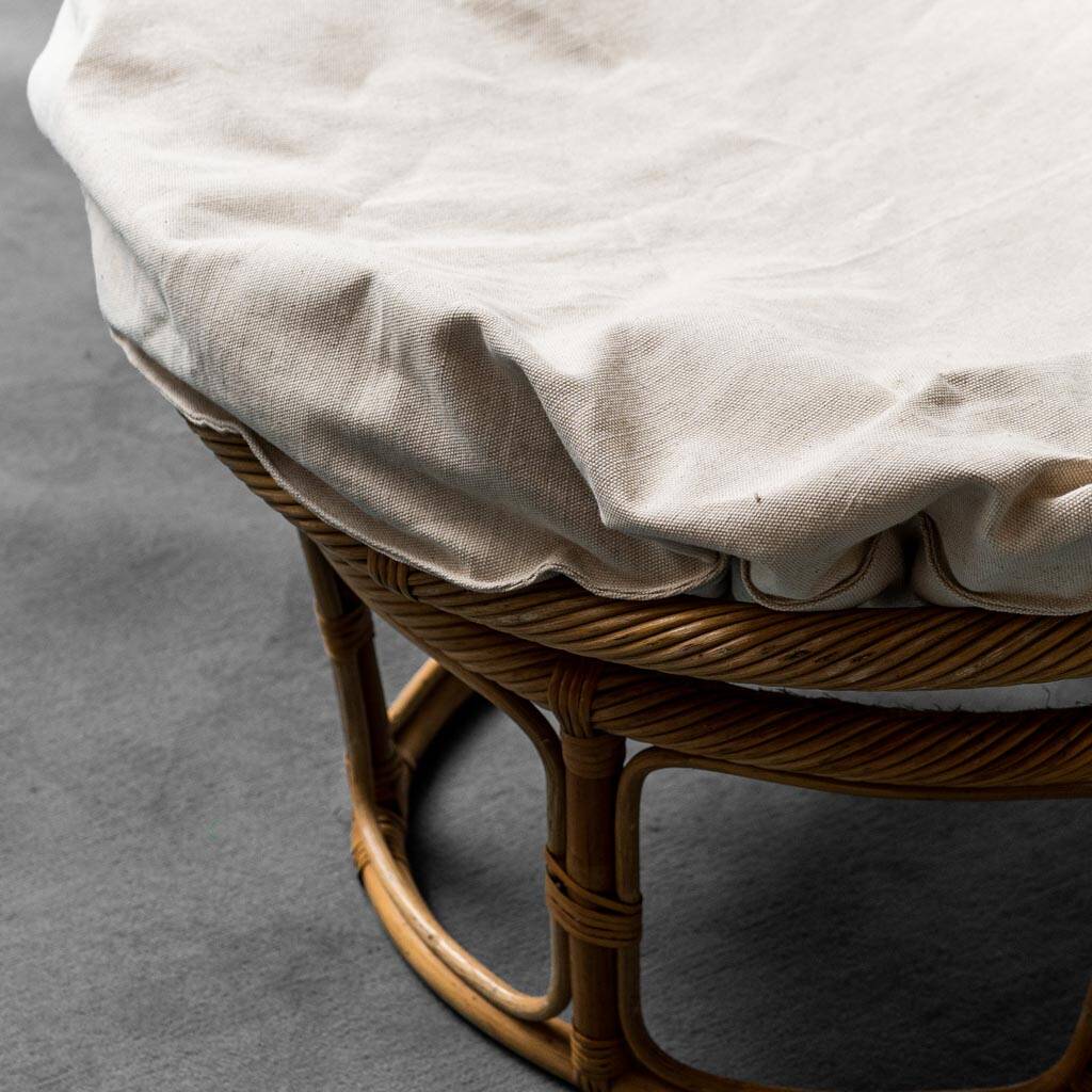 Poltrona vintage modello papasan in bambù anni ’70 modernariato