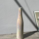 Iridescent white ceramic vase