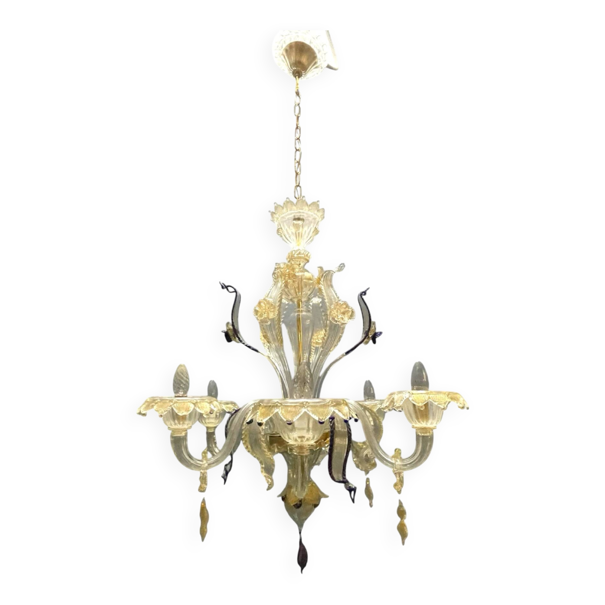 Venetian Murano Glass Chandelier 1960’s 