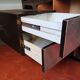 Bureau design vintage plateau verre style etienne fermigier 1970