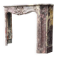 Regency Peach Blossom Marble Fireplace, 18th Century