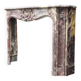 Regency Peach Blossom Marble Fireplace, 18th Century