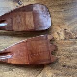 Wooden salad servers - vintage
