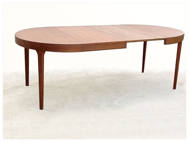 Danish round table by Oluf Th. Larsen Scandinavian teak vintage 1960