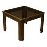 Brutalist Solid Cast Bronze Side Table by Peter Van Heeck Belgium 1970s