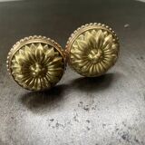 Old brass handle knobs and rosettes