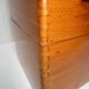 old mortised box in light varnished wood