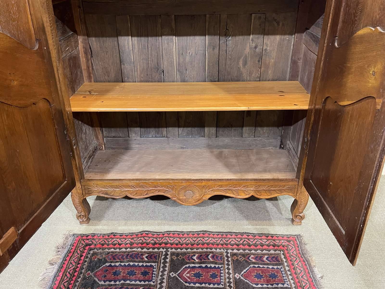 19th century Norman oak wardrobe