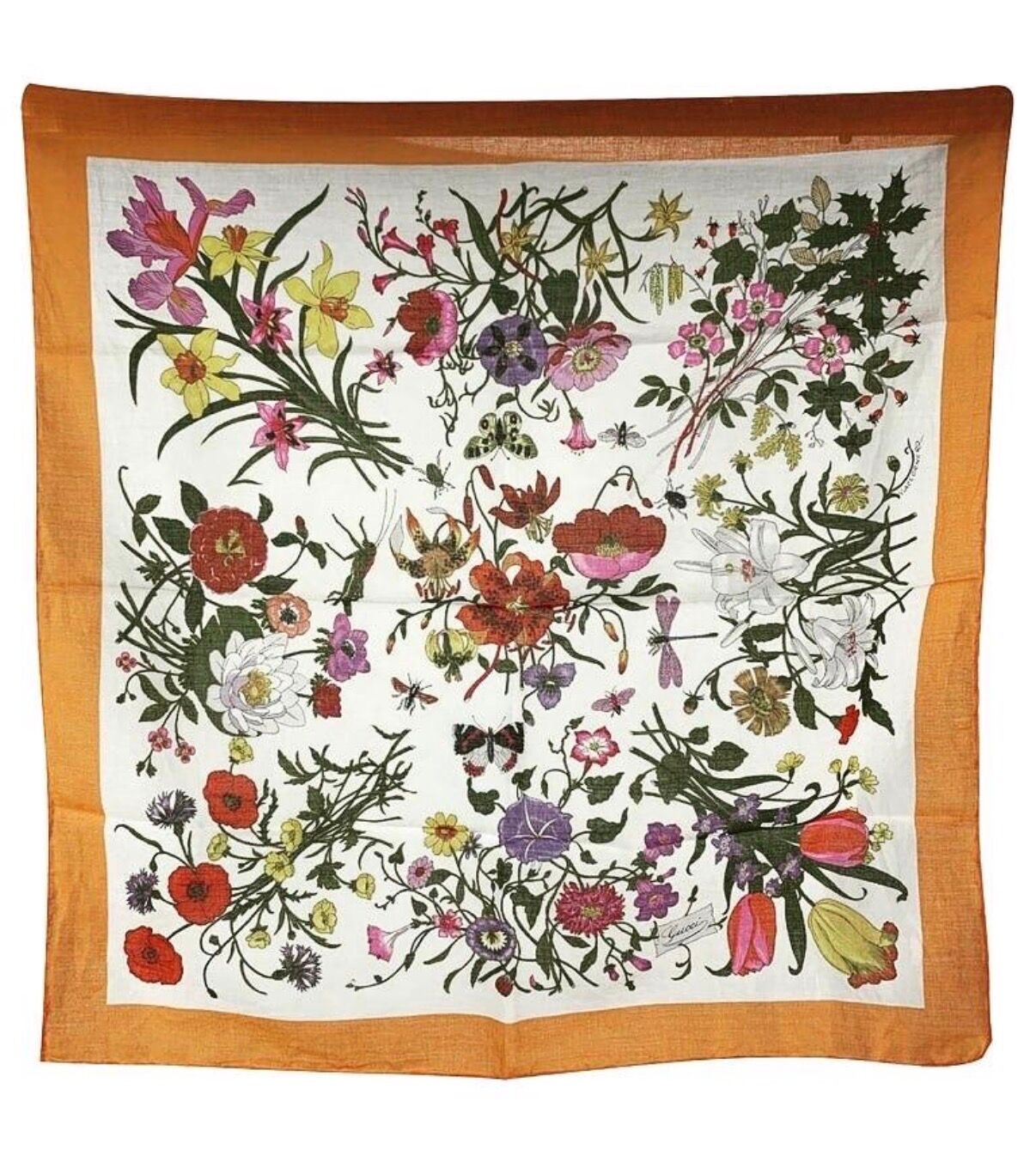 Mid-Century Modern Table Lamp in Brass with Vintage Gucci Shade