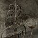 Pair of French wrought iron candelabra from the 19th century.