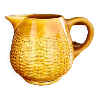 Small woven ceramic pitcher