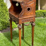 Louis XVI style walnut bedside table