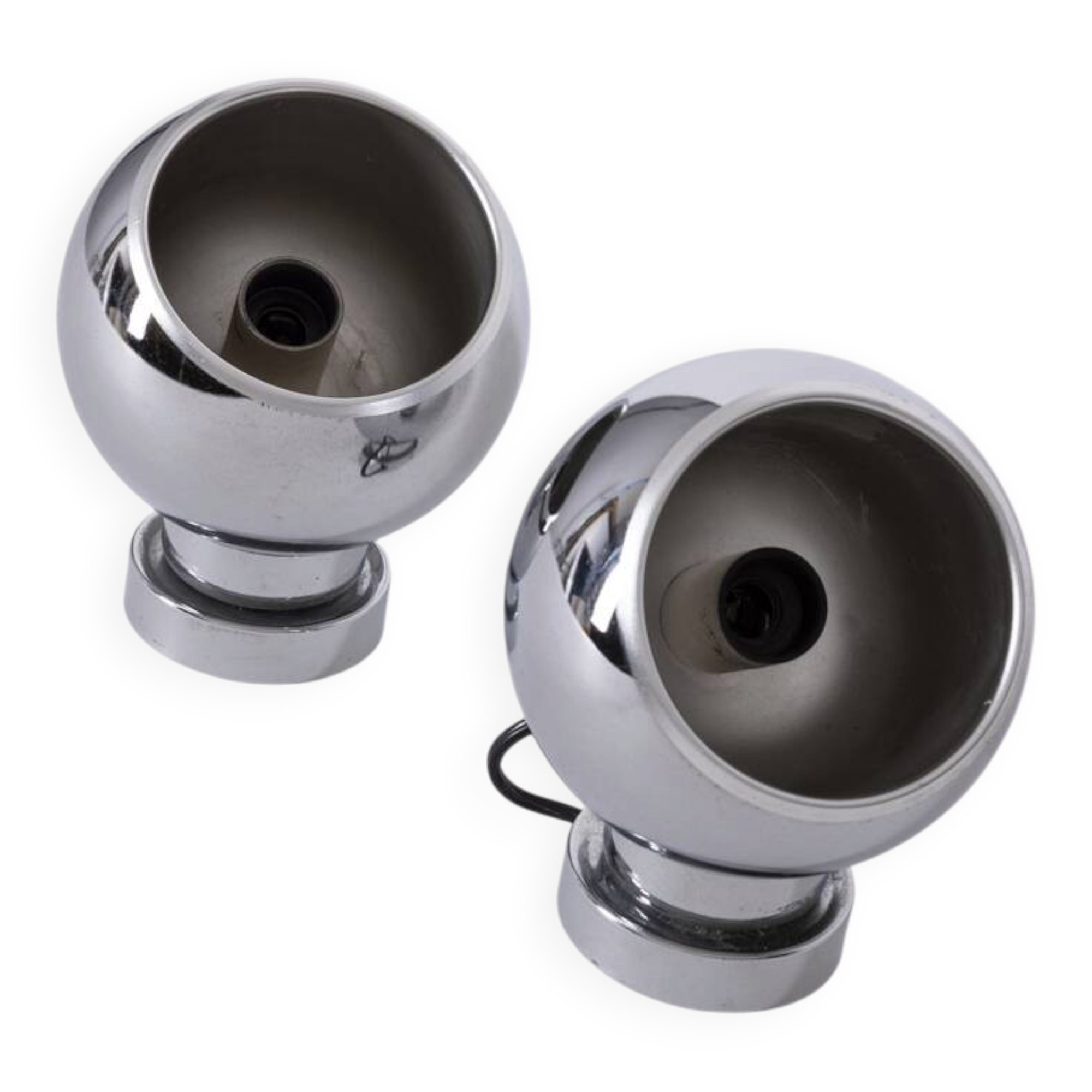 Vintage Space Age Italian Wall Lamps, 1970s, Set of 2
