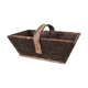 Panier vendange en bois foncé