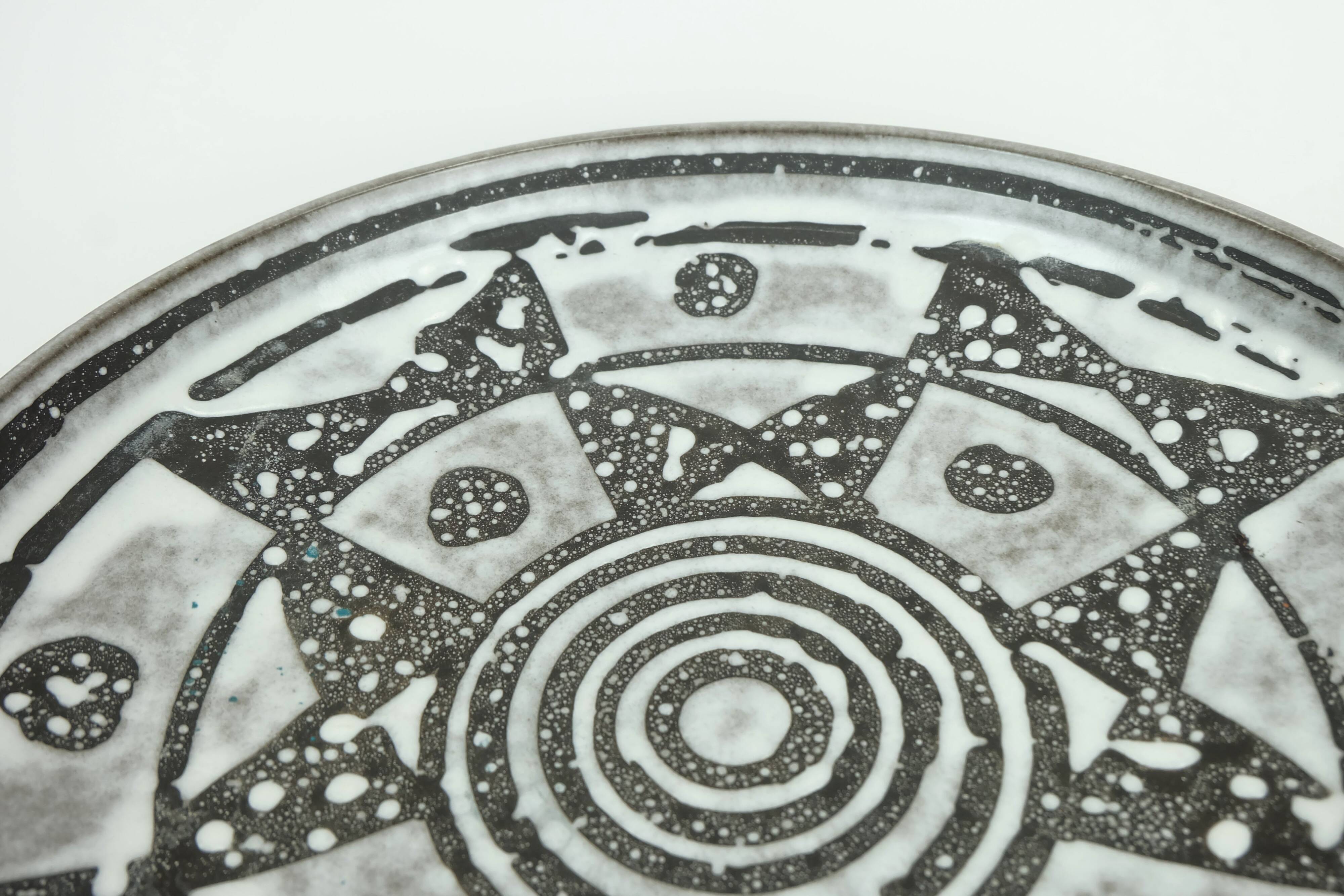 large carstens BOWL decor ankara grey and brown glaze no. 1075-31 1960s